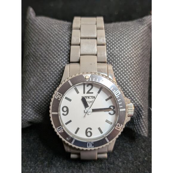 Invicta Angel Lady Swiss Quartz 30 M Water Resistant Model 1213 Dark Gray Watch - Picture 4 of 12